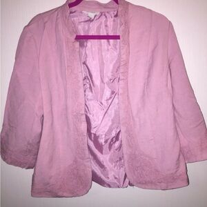 Dressbarn Pink Blazer Jacket Size Large